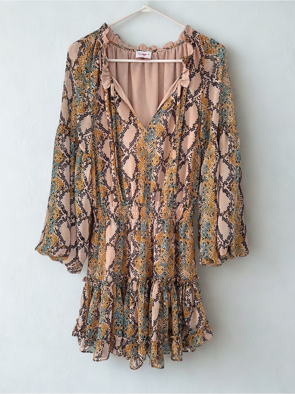 Buddy Love Multicolor Snake-Print Zozo dress size small